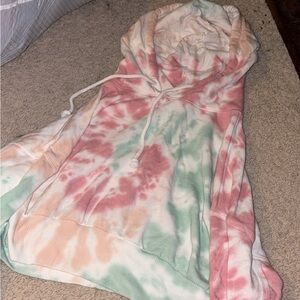 Aeropostale Tie-Dye Hoodie - Pink, Green, Orange